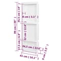 Miniatyrbillede 8 af 8: vidaXL bruseniche med 3 rum 41x99x9 cm mat hvid -  Brusenicher & -kabiner