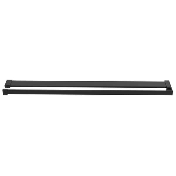 vidaXL brusevæg med hylde 80x195 cm sikkerhedsglas og aluminium sort -  Brusenicher & -kabiner