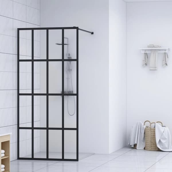 vidaXL Duschvägg till duschkabin härdat klart glas 118x190 cm -  Duschväggar & omgivningar