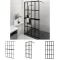 Miniatyrbild 1 av 11: The Living Store Duschvägg med hylla svart 118x190 cm ESG-glas&aluminium -  Duschväggar & omgivningar