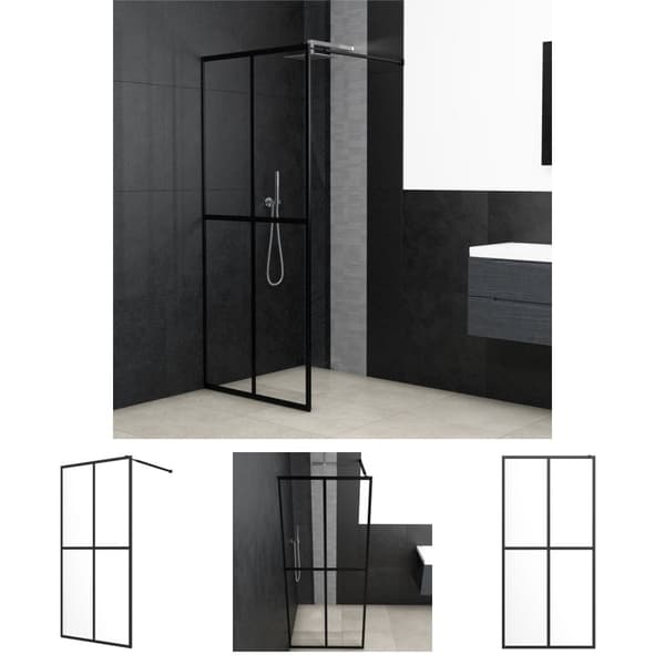 The Living Store bruseafskærmning 80x195 cm hærdet glas klart -  Brusenicher & -kabiner
