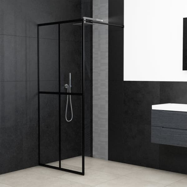 The Living Store bruseafskærmning 90x195 cm hærdet glas klart -  Brusenicher & -kabiner