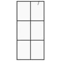 Pikkukuva 4 / 6: Suihkuseinät & -suojat - Living Walk-in suihkun seinäke kirkas ESG-lasi 90x195 cm musta
