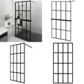Miniatyrbild 1 av 11: Duschvägg med hylla svart 118x190 cm ESG-glas&aluminium - Duschvägg - Dusch Vägg - Home & Living