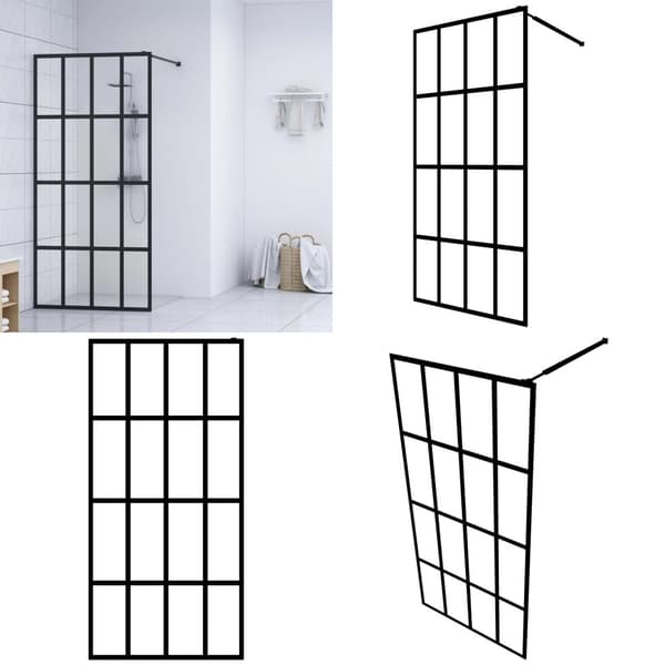 Walk-in Suihkun seinäke kirkas karkaistu lasi 100x195 cm - Suihkun Seinäke - Suihkun Seinäkkeet - Home & Living
