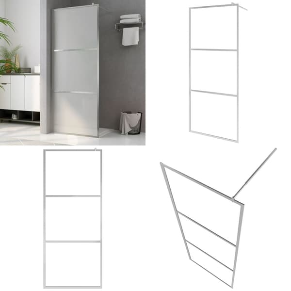 Brusevæg med matteret ESG-glas 100x195 cm - Bruseafskærmning - Bruseafskærmninger - Home & Living