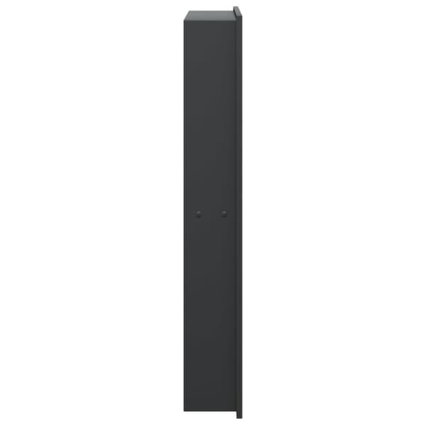 vidaXL Dusjnisje matt svart 32x62x9 cm rustfritt stål