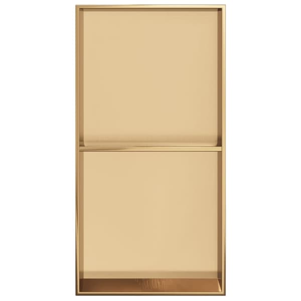 vidaXL Dusjnisje børstet gull 32x62x9 cm rustfritt stål