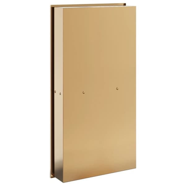 vidaXL Dusjnisje børstet gull 32x62x9 cm rustfritt stål