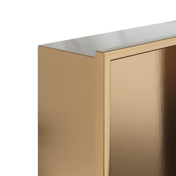 vidaXL Dusjnisje børstet gull 32x62x9 cm rustfritt stål