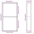 Miniatyrbillede 9 af 9: vidaXL brusehylde 32x62x9 cm rustfrit stil matsort