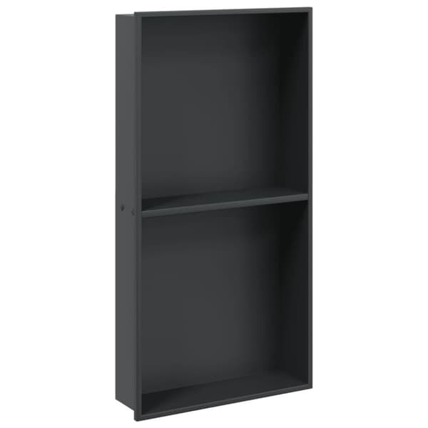 vidaXL brusehylde 32x62x9 cm rustfrit stil matsort