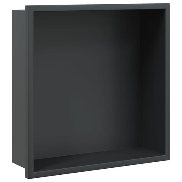 vidaXL brusehylde 32x32x9 cm rustfrit stil matsort