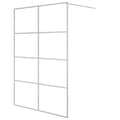 Miniatyrbild 2 av 2: Duschvägg silver 140x195 cm klart ESG-glas