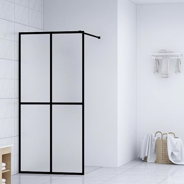 Duschvägg till duschkabin härdat frostat glas 100x195 cm