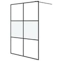 Miniatyrbild 2 av 2: Duschvägg svart 140x195 cm halvfrostat ESG-glas