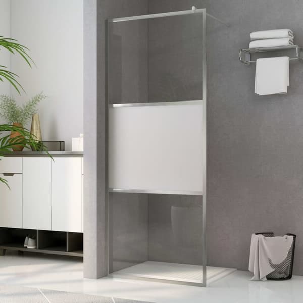 Duschvägg med halvfrostat ESG-glas 80x195 cm