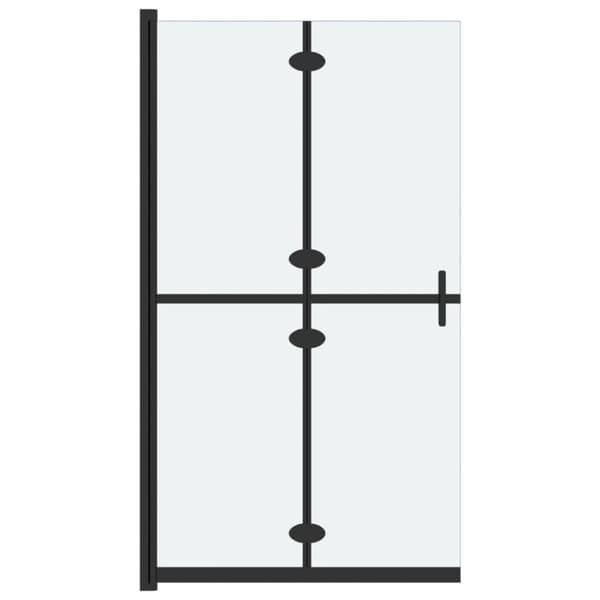 Vikbar duschvägg med frostat ESG-glas 80x190 cm