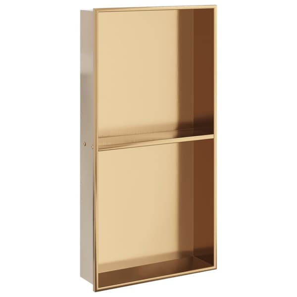 Duschnisch borstad guld 32x62x9 cm rostfritt stål