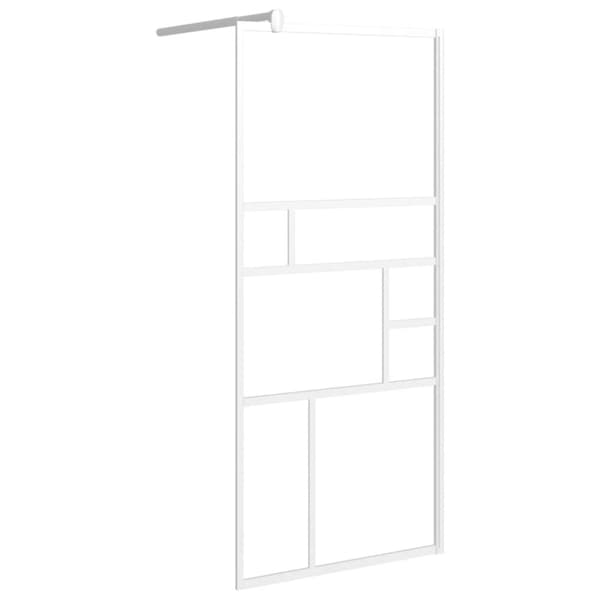 Duschvägg 90x195 cm ESG-glas vit