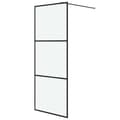 Miniatyrbild 2 av 2: Duschvägg svart 80x195 cm frostat ESG-glas