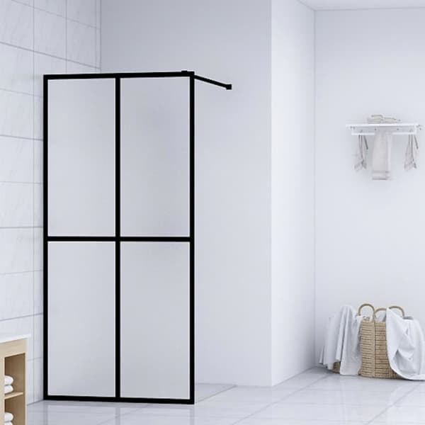 Duschvägg till duschkabin härdat frostat glas 80x195 cm