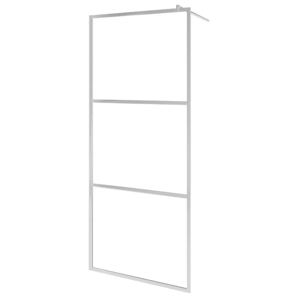 Duschvägg med halvfrostat ESG-glas 90x195 cm
