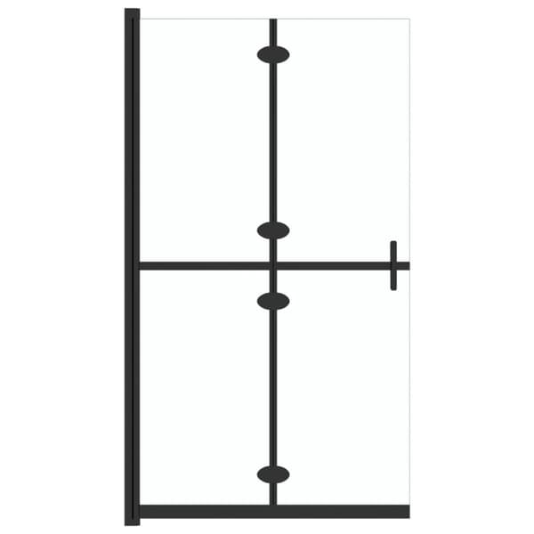 Hopfällbar duschvägg med klart ESG-glas 110x190 cm
