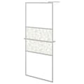 Miniatyrbild 2 av 2: Duschvägg med hylla krom 100x195 cm ESG-glas&aluminium