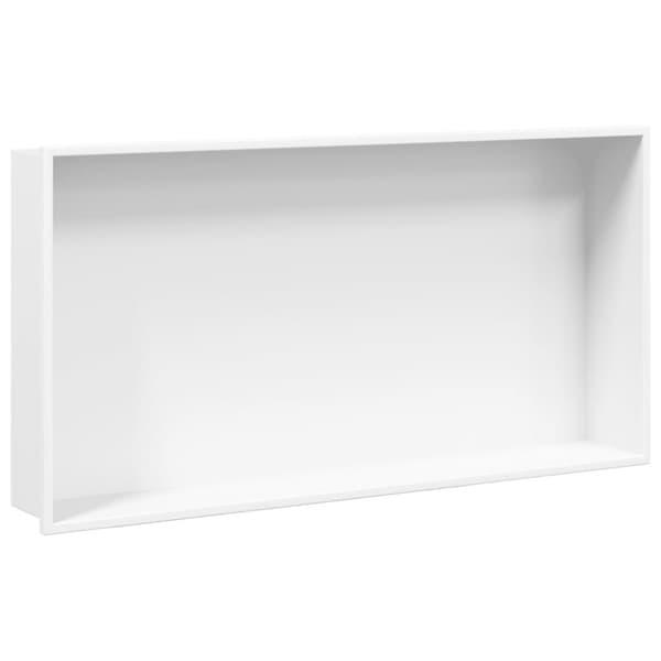Duschnisch matt vit 62x32x9 cm rostfritt stål