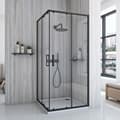 Miniatyrbillede 2 af 9: BRUSEKABINE CITY BLACK 80X80