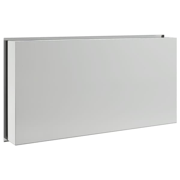 vidaXL brusehylde 62x32x9 cm rustfrit stil børstet sølvfarve