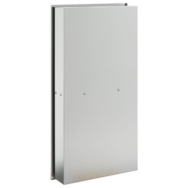 vidaXL brusehylde 32x62x9 cm rustfrit stil børstet sølvfarve