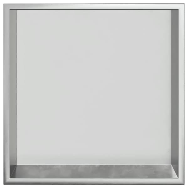 vidaXL brusehylde 32x32x9 cm rustfrit stil børstet sølvfarve