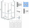 Pikkukuva 4 / 4: Suihkukaappi REA Molier Kromi Double 80x80