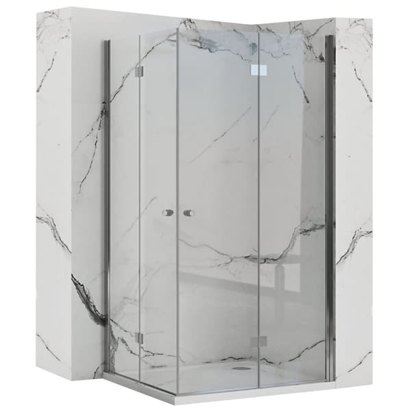 Taittuva suihkukaappi REA Fold N2 Modulaarinen Kromi