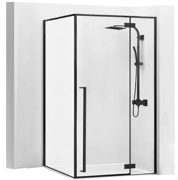 SUIHKUKAAPPI REA FARGO 80X100 BLACK + SUIHKUTARJOTIN SAVOY WHITE