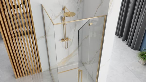 SUIHKUKAAPPI REA FARGO 80X100 GOLD + SUIHKUTARJOTIN SAVOY WHITE