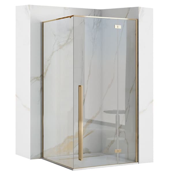 SUIHKUKAAPPI REA FARGO 80X100 GOLD + SUIHKUTARJOTIN SAVOY WHITE