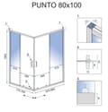 Pikkukuva 8 / 11: SUIHKUKAAPPI REA PUNTO 80X100 GOLD + SUIHKUTARJOTIN SAVOY WHITE
