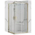 Pikkukuva 1 / 11: SUIHKUKAAPPI REA PUNTO 80X100 GOLD + SUIHKUTARJOTIN SAVOY WHITE