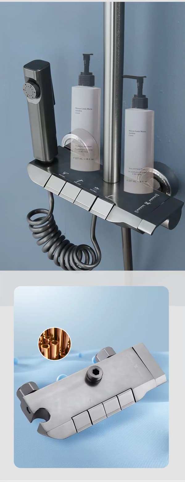 Multifunktionelt brusesystem med fire indstillinger – Tavalax AquaFusion