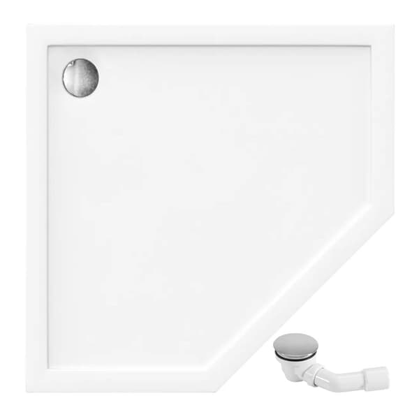BRUSEAFSKÆRMNING REA DIAMOND 90X90 BRUSH GOLD + BRUSEBAKKE WHITE