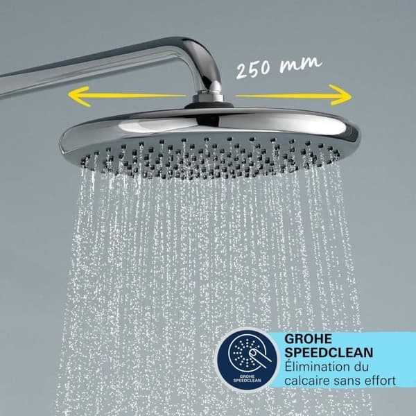 Brusesøjle med manuel omskifter - Vandbesparende - GROHE Vitalio Start System 250 - Krom - 26680001