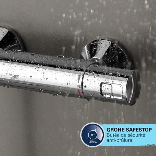 Brusesøjle med termostatarmatur - Vandbesparende - GROHE Vitalio Comfort 250 - Krom - 26696001