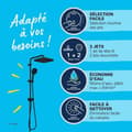 Miniatyrbillede 4 af 6: Brusesøjle med manuel omskifter - Vandbesparende - GROHE Vitalio Comfort 250 - Matsort - 266982431