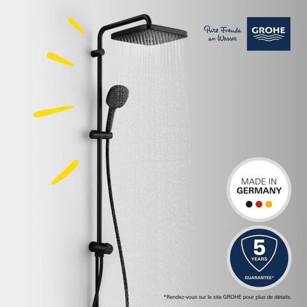 Brusesøjle med manuel omskifter - Vandbesparende - GROHE Vitalio Comfort 250 - Matsort - 266982431