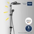 Miniatyrbillede 2 af 6: Brusesøjle med manuel omskifter - Vandbesparende - GROHE Vitalio Comfort 250 - Matsort - 266982431