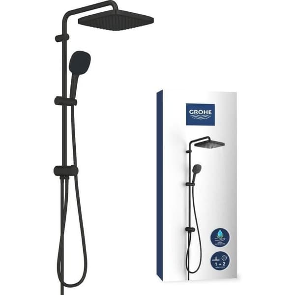 Brusesøjle med manuel omskifter - Vandbesparende - GROHE Vitalio Comfort 250 - Matsort - 266982431