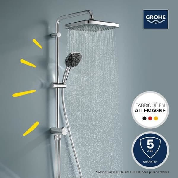 Brusesøjle med manuel omskifter - Vandbesparende - GROHE Vitalio Comfort 250 - Krom - 26698001